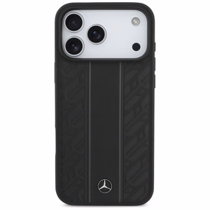 Mercedes Leather Laurel Leaves Stripes MagSafe Ümbris jaoks iPhone 17 Pro Max - Must