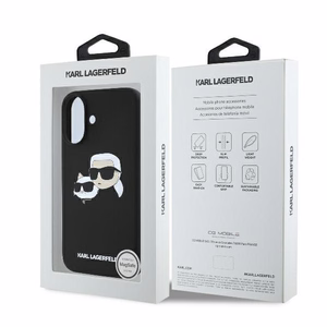 Karl Lagerfeld Silicone Nauble Heads Print MagSafe Ümbris jaoks iPhone 16 - must