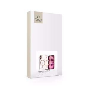 Tech-Protect MagFlex MagSafena iPhone 16 Ümbris - Clear / roosa