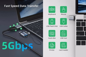 OTG-adapter USB 3.0 Type-C (M)–USB Type-A (F)
