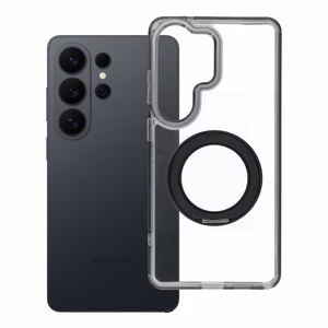 Case for Samsung S26 ULTRA Frame Circle Stand compatible with MagSafe black