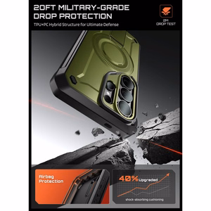 Supcase Unicorn Beetle Pro Mag MagSafe 2-komplektne ümbris Samsung Galaxy S26 Ultra jaoks - roheline ja must