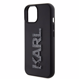 KARL LAGERFELD ümbris jaoks IPHONE 15 KLHCP15S3DMBKCK (3D Logo Glitter) must
