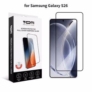 TOTI PREMIUM karastatud klaas 2.5D täisekraanikaitse Samsung Galaxy S26 jaoks