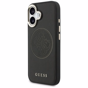 Guess Perforated 4G MagSafe чехол для iPhone 17 чёрный