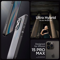 Spigen Ultra Hybrid iPhone 15 Pro Max Ümbris - Clear must