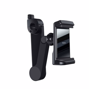 Autohoidja Baseus BackSeat Holder must (juhtmevaba laadimine 15W) (mitte magnetiline / autoistemele)