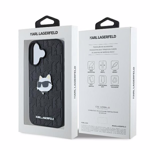 Karl Lagerfeld Monogram Choupette Head Pin iPhone 16 Ümbris - must