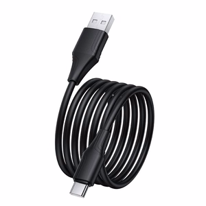 Силиконовый кабель USB A to USB C Hoco 3A 1 м X124 чёрный