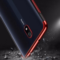 Selge värvi Case Gel TPU Electroplating raam Cover for Xiaomi Redmi 8A must