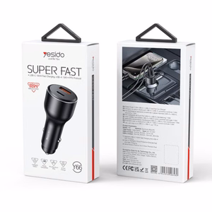 Yesido Y65 Autolaadija 118W QC3.0 USB-A+C Must