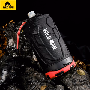 WILDMAN Bicycle bag R1 waterproof 1L for bottle black-red