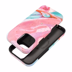 Ümbris jaoks iPhone 16 PRO MAX Forcell F-Protect Mirage compatible with Magsafe Military Drop-Test roosa marble