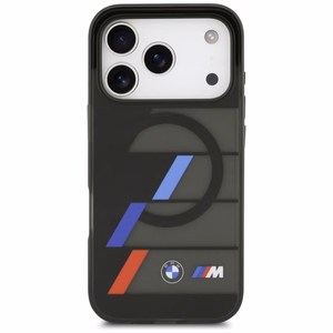 BMW M IML Metal Buttons Tricolor Lines MagSafe Ümbris jaoks iPhone 17 Pro - must