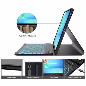 Tech-Protect SC Pen + Keyboard Ümbris jaoks Samsung Galaxy Tab S10 FE+ 13.1 X620 / X626B - Must