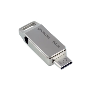 Goodram USB ja USB-C mälupulk, 64 GB, hõbedane