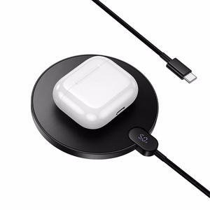 Juhtmevaba laadija Hoco 15W with kaabel USB C and digital display CW62 must