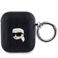 Karl Lagerfeld Monogram Karl Head ümbris jaoks AirPods 1 / 2 - must
