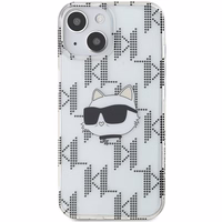 Karl Lagerfeld IML Choupette Head & Monogram ümbris jaoks iPhone 15 / 14 / 13 - läbipaistev