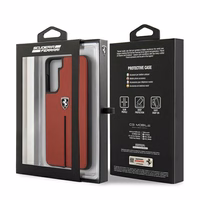 Ferrari FEOSIHCS21MRE S21+ G996 punane/punane kõvakott Off Track nahast nailon triibuga