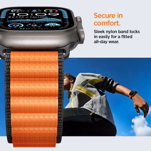 SPIGEN WBF1 rihm APPLE WATCH 6 / 7 / 8 / 9 / 10 / SE / ULTRA 1 / 2 (44 / 45 / 46 / 49 MM) must/oranž