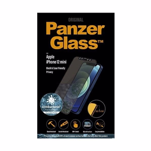 PanzerGlass E2E Super+ Microfracture antibacterial karastatud klaas jaoks iPhone 12 mini - with must raamiga