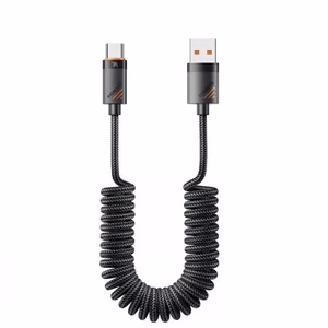 USB Kaabel Essager Chuan3 must Type-C 180cm (kuni 7A)