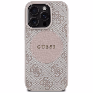 Guess 4G Circle Classic Logo MagSafe iPhone 16 Pro Ümbris - Roosa