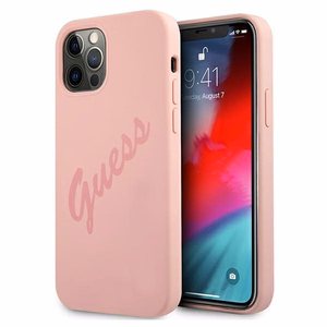 Guess GUHCP12LLSVSPI iPhone 12 Pro Max 6.7" roosa/roosa kõvakott Script Vintage