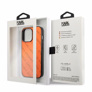 Karl Lagerfeld Perforated Allover iPhone 13 Pro Max 6.7" Ümbris - oranž