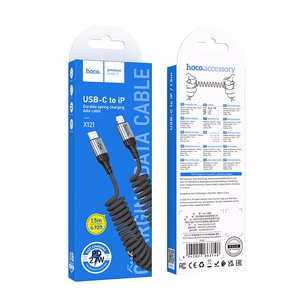Кабель USB C to Lightning Hoco PD 2,4A 1,5 м X121 чёрный