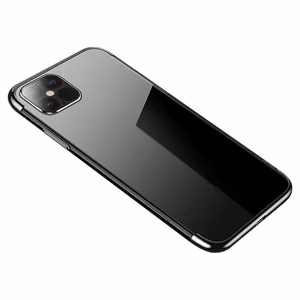 Selge värvi ümbris geel TPU galvaaniline raam Cover for iPhone 13 Pro must