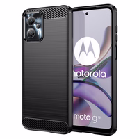 Carbon Ümbris jaoks Motorola Moto G13 flexible silicone carbon cover must