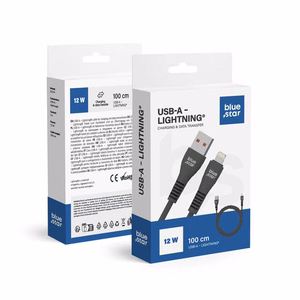 Kaabel USB A to Lightning Sinine Star 2A 12W 1 m DC99I must