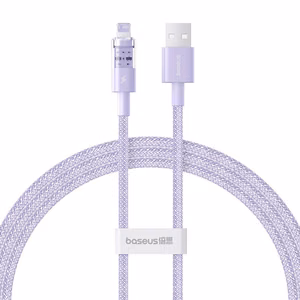 Baseus Gem USB-A kuni Lightning 2.4A kiirlaadimiskaabel 1 m, lilla