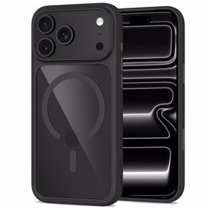 Tech-Protect MagOne CC MagSafe ümbris 2 karastatud klaasiga mudelitele iPhone 18 Pro / 17 Pro, läbipaistev must