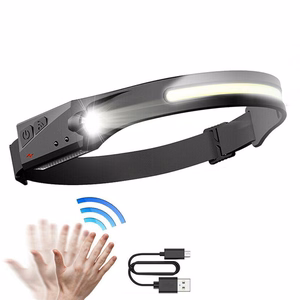 USB-C kaudu laetav LED-pealamp liikumisanduriga, IPX4, 1200 mAh – must