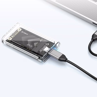 Orico TC10-MS MSATA USB-C 3.2 5Gb/s kettakassett - läbipaistev