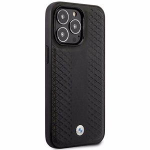 Ümbris BMW BMHMP14X22RFGK iPhone 14 Pro Max 6.7" must/must Leather Diamond Pattern MagSafe