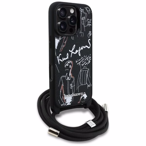 KARL LAGERFELD ümbris jaoks IPHONE 16 PRO KLHCP16LPGGRMPCK compatible with MagSafe (CRSSBY Grained PU W/ Pattern & Logo) must