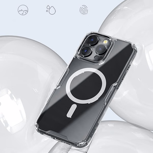 Nillkin Nature Pro Magnetic Ümbris with MagSafe jaoks iPhone 16 - Läbipaistev & Valge