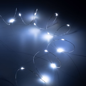Jõuluvalguskett, 20 mini-LED-i, külm valge