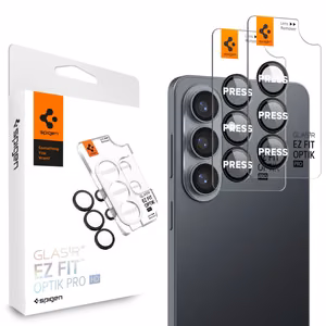 Spigen Glas.Tr Ez Fit Optik Pro HD Kaamera kaitse 2-pack Samsung Galaxy S26 - must