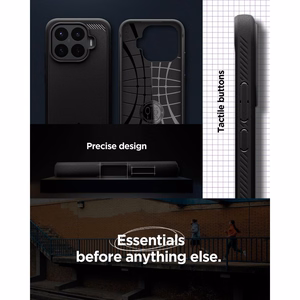 Spigen Rugged Armor ümbris Xiaomi 17T Pro jaoks, mattmust