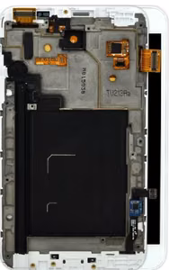 LCD ekraan Samsung N7000 puuteekraani ja raamiga valge originaal (kasutatud Grade B)