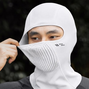 Rockbros LF25699 fleece cycling balaclava - white