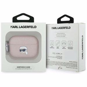 Karl Lagerfeld Monogram Karl Head Ümbris for AirPods Pro 3 - roosa