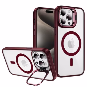 Tel Protect Kickstand Magsafe Ümbris jaoks Iphone 14 burgundia