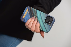 Ümbris jaoks iPhone 15 PLUS Forcell F-Protect Mirage compatible with Magsafe jade marble