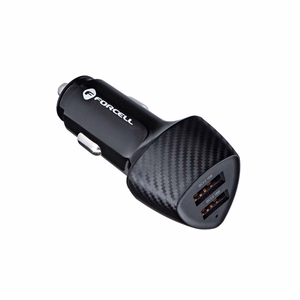 FORCELL F-ENERGY Carbon CC50-2A car laadija 2 x USB A QC3.0 3A 36W must